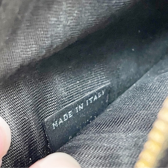 Prada black saffiano leather triangle long snap wallet sleek gold - Picture 8 of 11